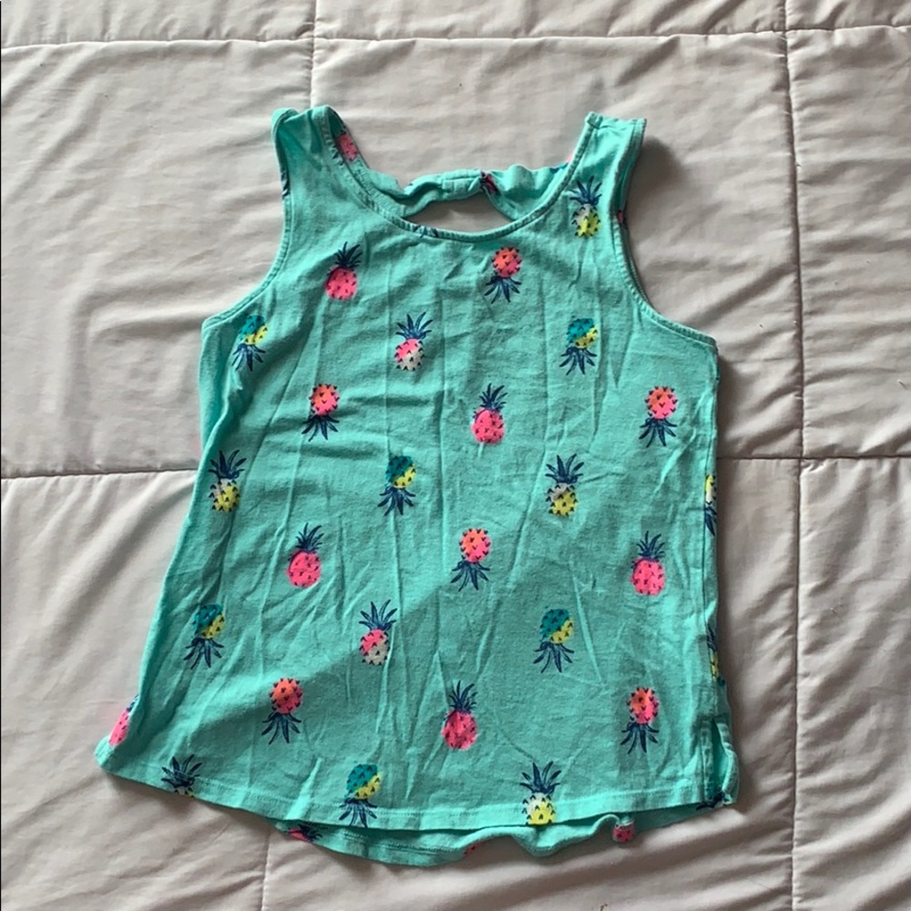 Aqua Blue Pineapple Tang Top
